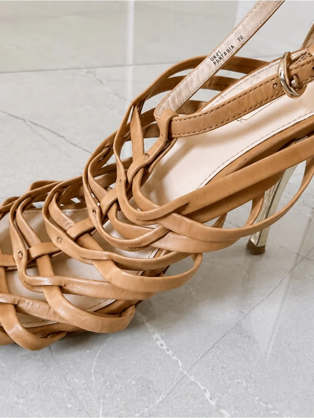 Coach Strappy Gold Heel Sandals – Size 7B
